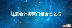 注册会计师两门组合怎么报