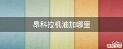 昂科拉机油加哪里