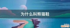 为什么叫熊猫鞋