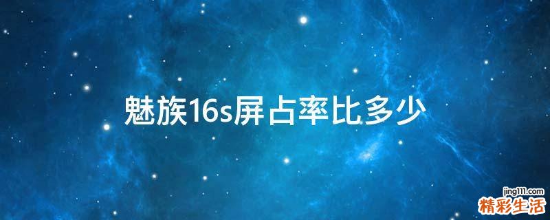 魅族16s屏占率比多少
