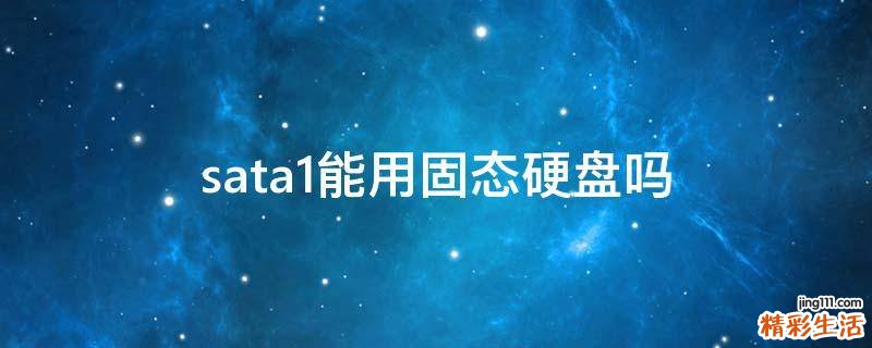 sata1能用固态硬盘吗