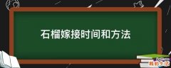 石榴嫁接时间和方法