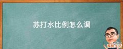 苏打水比例怎么调