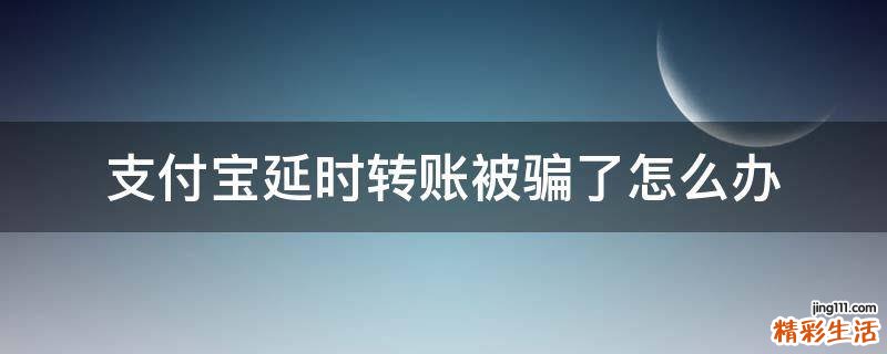 支付宝延时转账被骗了怎么办