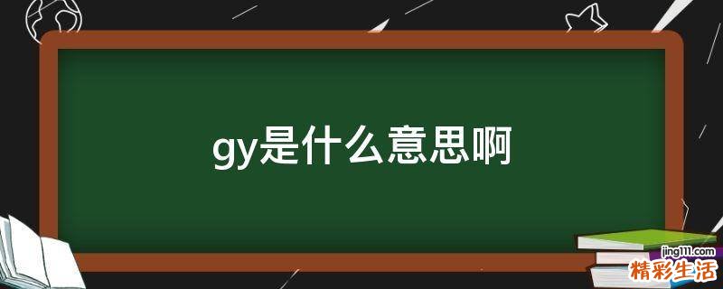 gy是什么意思啊