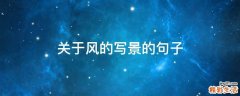 关于风的写景的句子