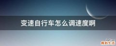 变速自行车怎么调速度啊