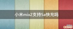 小米mix2支持5a快充吗