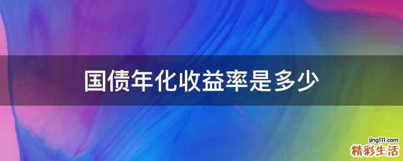 国债年化收益率是多少