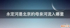 永定河是北京的母亲河流入哪里
