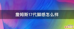 詹姆斯17代脚感怎么样