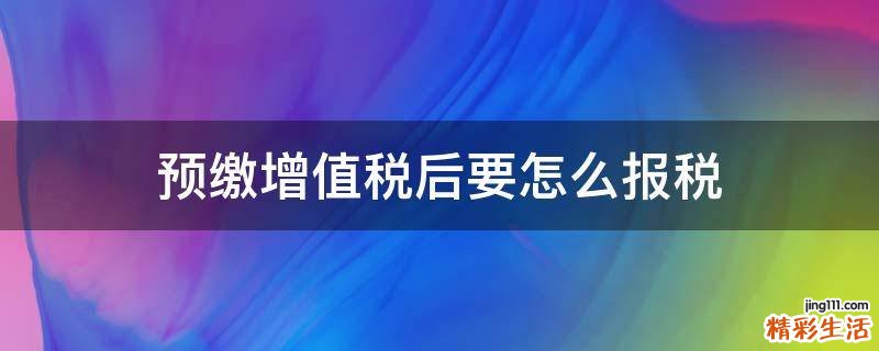 预缴增值税后要怎么报税