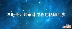 注册会计师审计过程包括哪几步