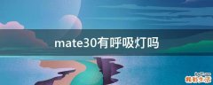 mate30有呼吸灯吗