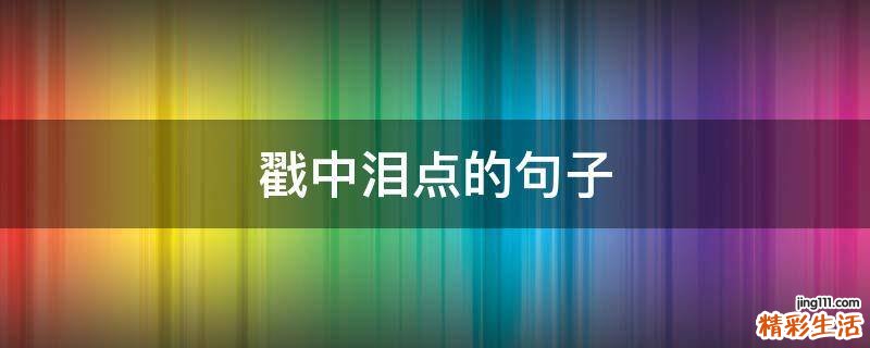 戳中泪点的句子