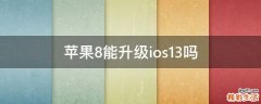 苹果8能升级ios13吗