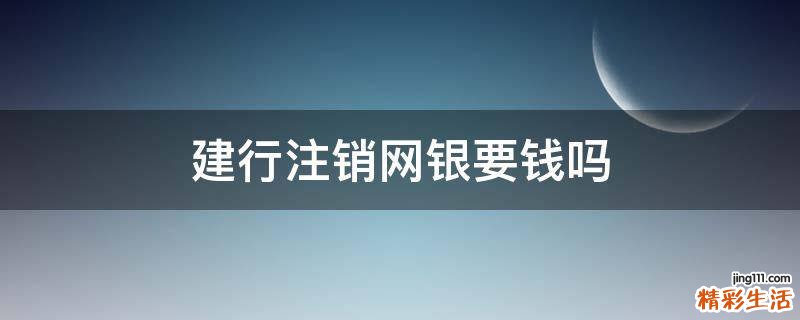 建行注销网银要钱吗