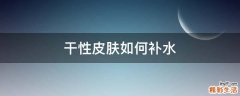 干性皮肤如何补水