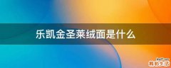 乐凯金圣莱绒面是什么