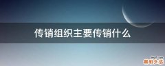 传销组织主要传销什么