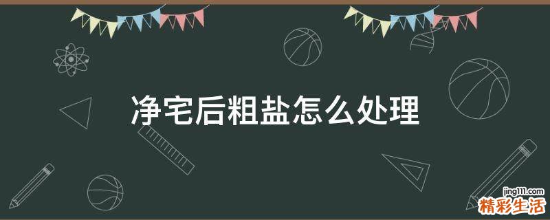 净宅后粗盐怎么处理