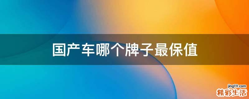 国产车哪个牌子最保值
