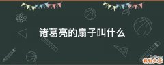 诸葛亮的扇子叫什么