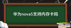 华为nova5支持内存卡吗