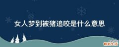 女人梦到被猪追咬是什么意思