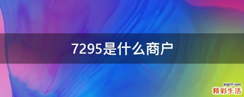7295是什么商户