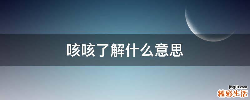 咳咳了解什么意思