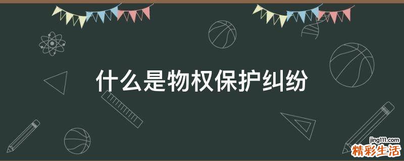 什么是物权保护纠纷
