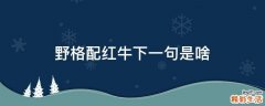 野格配红牛下一句是啥