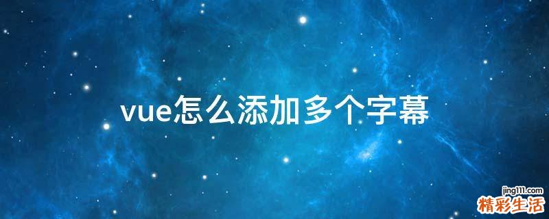 vue怎么添加多个字幕