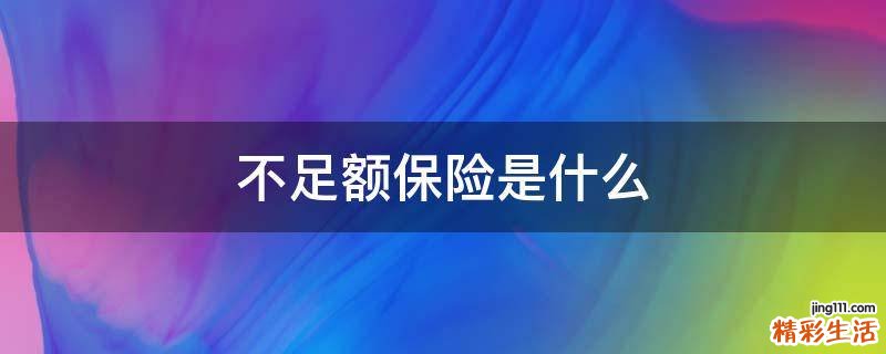 不足额保险是什么
