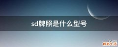 sd牌照是什么型号