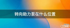 转向助力泵在什么位置