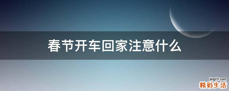春节开车回家注意什么