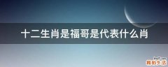 十二生肖是福哥是代表什么肖