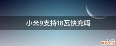 小米9支持18瓦快充吗