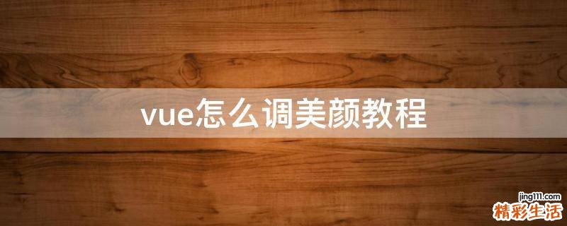 vue怎么调美颜教程