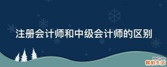 注册会计师和中级会计师的区别