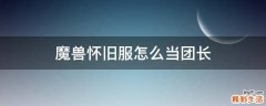 魔兽怀旧服怎么当团长