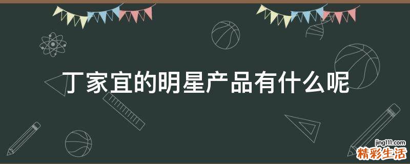 丁家宜的明星产品有什么呢