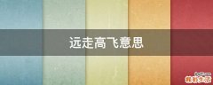 远走高飞意思