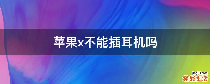 苹果x不能插耳机吗