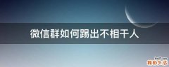 微信群如何踢出不相干人
