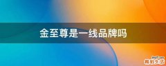 金至尊是一线品牌吗