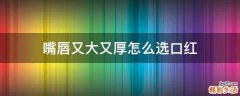 嘴唇又大又厚怎么选口红