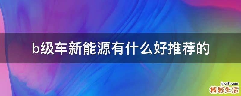 b级车新能源有什么好推荐的
